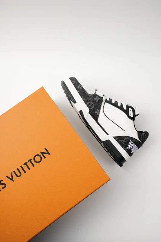 Louis Vuitton Monogram Black and White Luxury Designer Sneakers