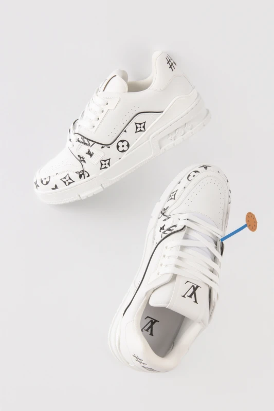 Louis Vuitton White Monogram Luxury Sneakers