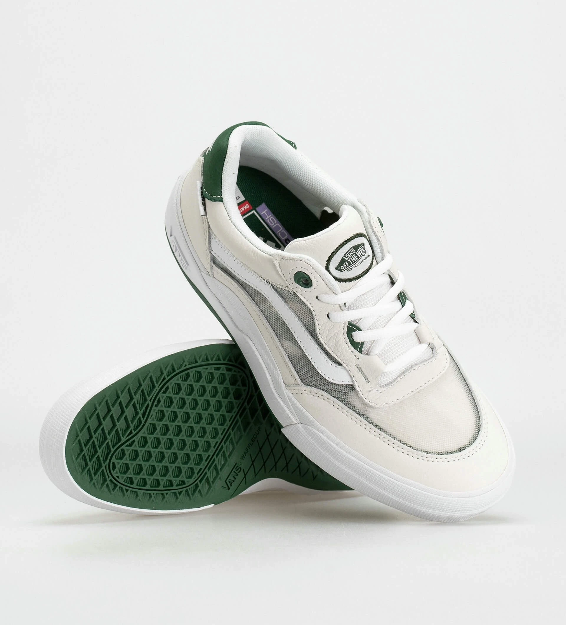 Vans Men's Green Leather Sneakers - Stylish & Comfortable Footwear