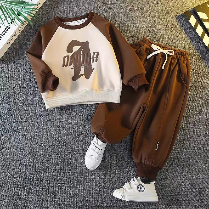 Cozy Kids Crewneck Sweatshirt & Jogger Set - Soft Fleece, Perfect for Play & Lounging