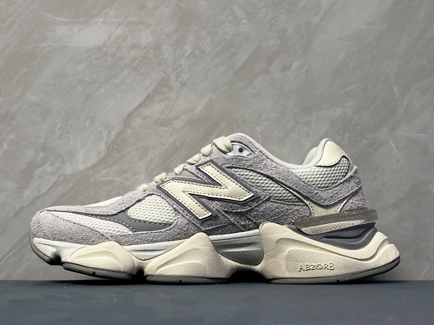 New Balance Ash Grey ABZORB Chunky Sneakers – Premium Suede Retro Running Shoes