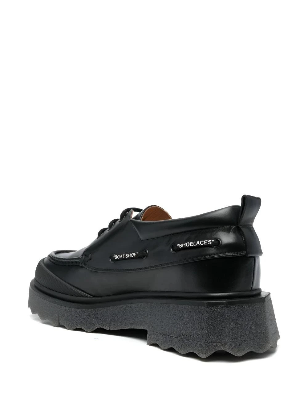 Off-White Black Leather Lace-Up & Monkstrap Shoes with Military Green Details