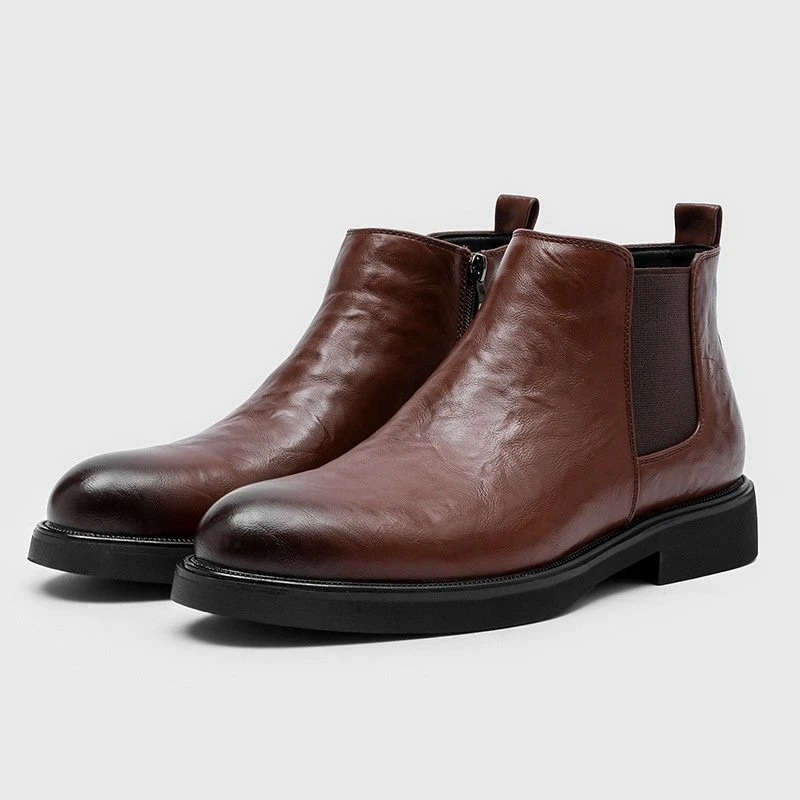 Men’s Vintage Leather Chelsea Ankle Boots
