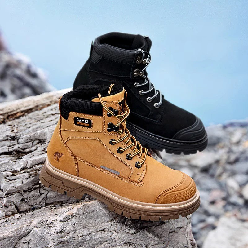 Men's Winter Hiking Boots - Non-Slip, Warm High-Top Snow Boots for Outdoor Comfort