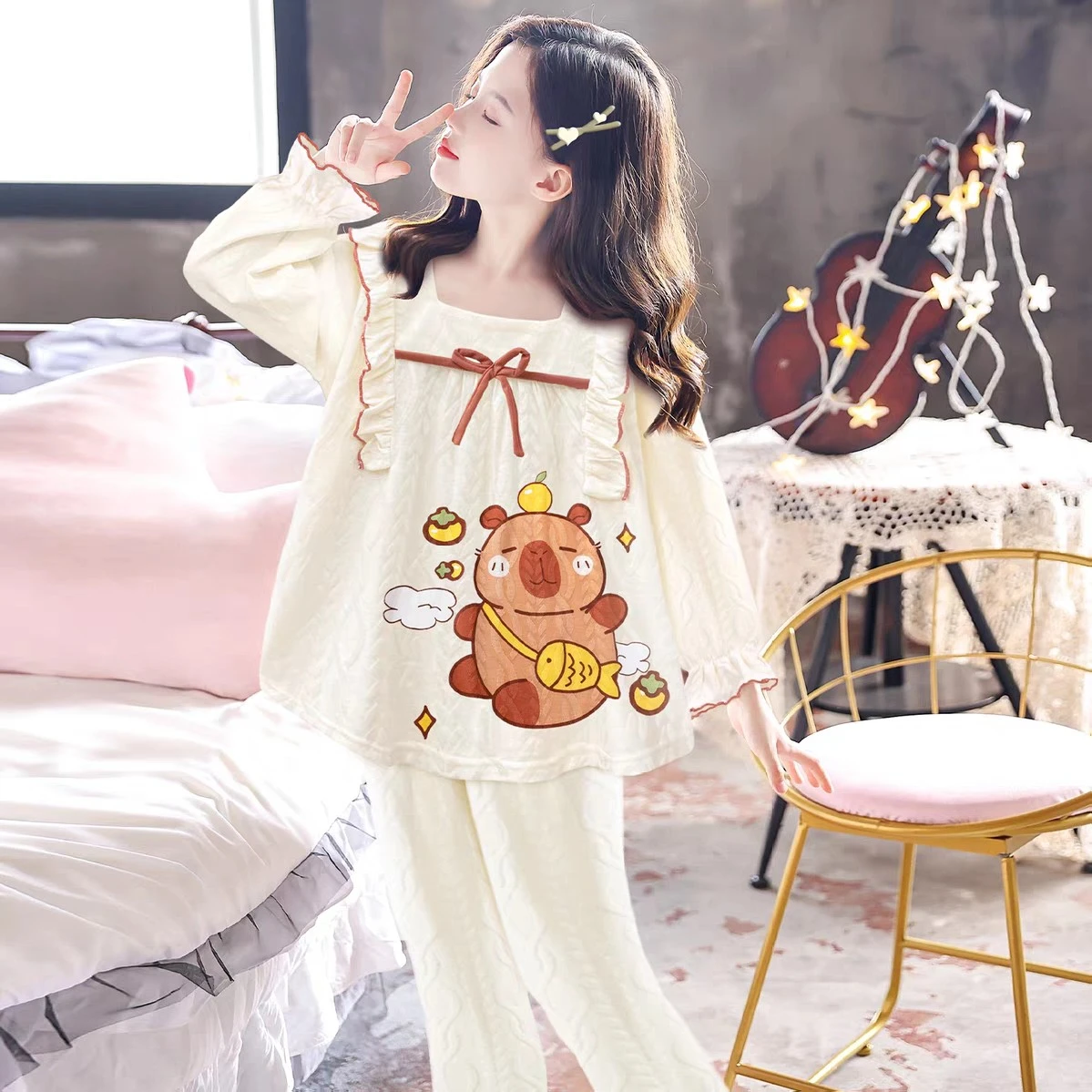 Kids' Cozy Cotton Pajama Set - Sleepytime Fun & Soft Comfort