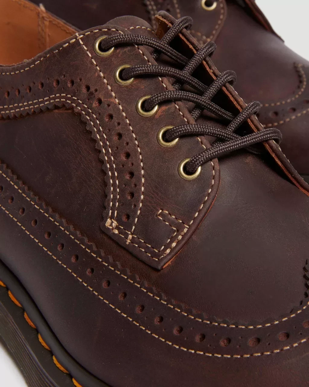 Dr. Martens Men’s Brown Leather Lace-Up Shoes