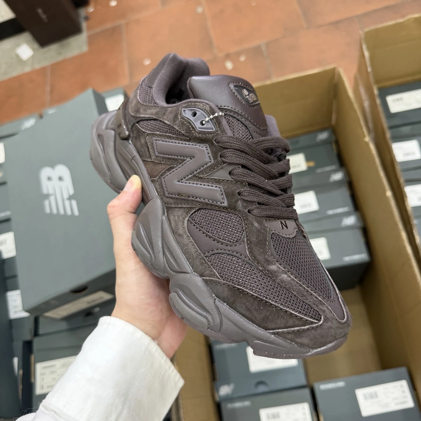 New Balance 9060 “Shadow Steel” Chunky Sneakers – Grey Black  Colors