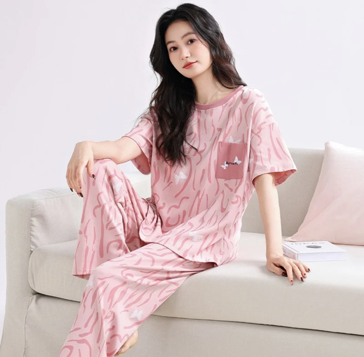 Women's Cozy Cotton Pajama Set - Soft Sleepwear & Loungewear