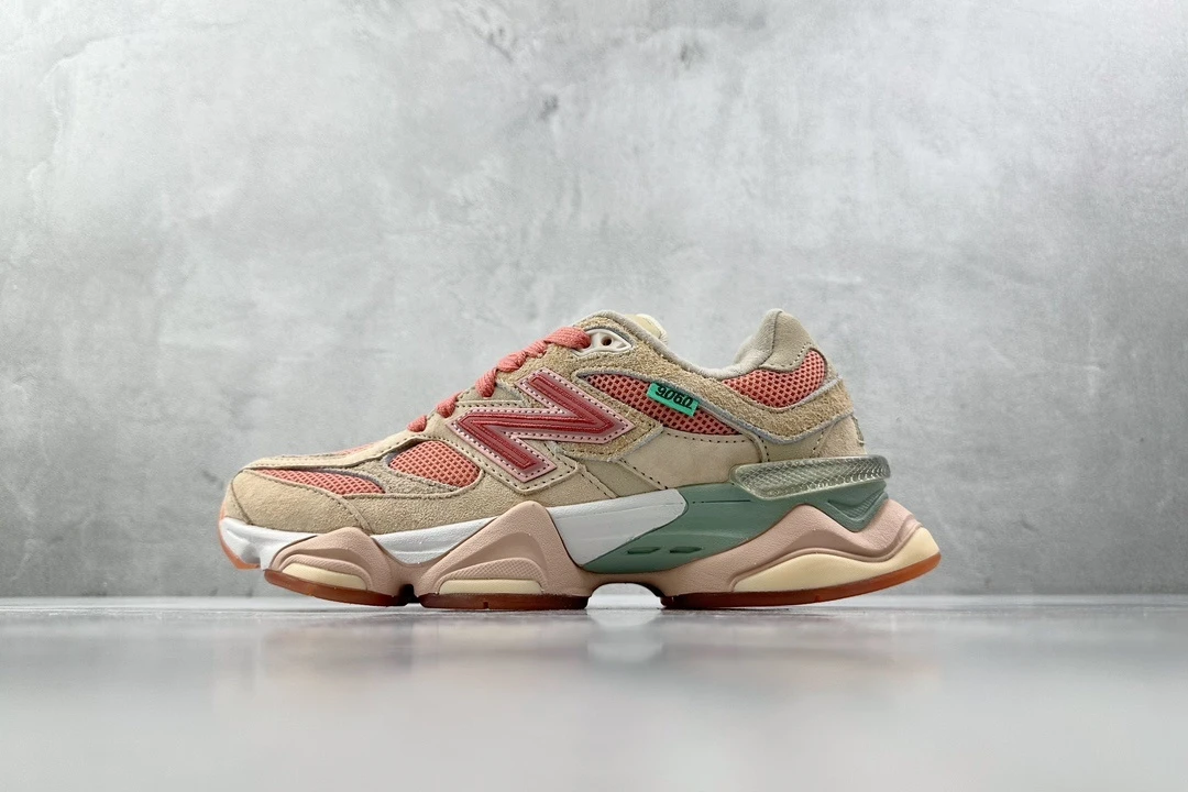 New Balance 9060 Cream Pink Chunky Sneakers – Premium ABZORB Retro Running Shoes With Soft Pastel Streetwear Aesthetic For Men & Women