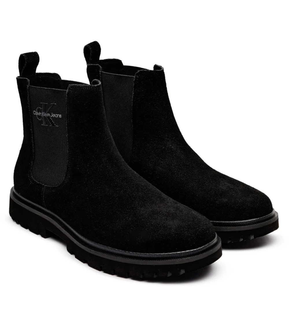 Calvin Klein Jeans Men’s Black Leather Winter Boots