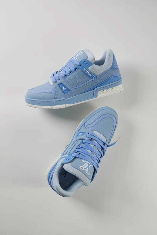 Louis Vuitton Sky Blue Luxury Low-Top Sneakers
