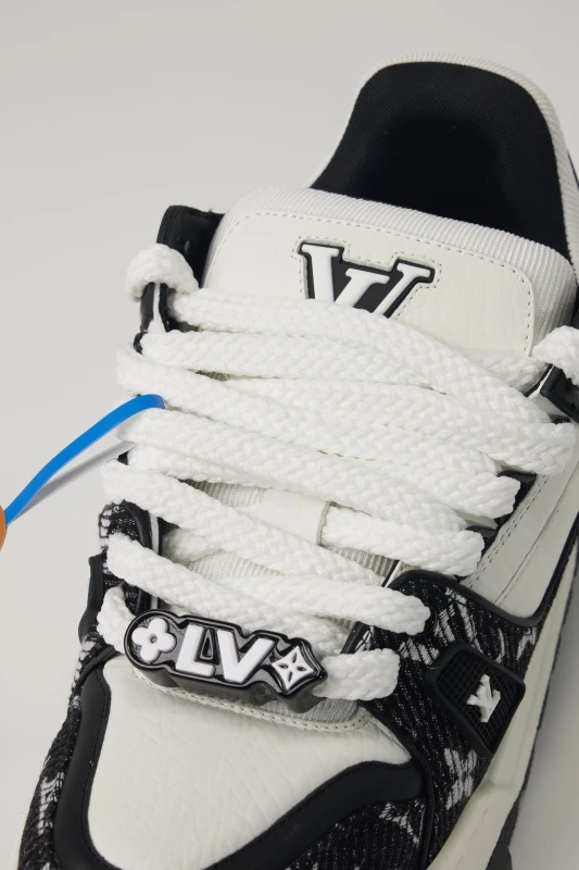 Louis Vuitton Monogram Trainer Sneakers – Black & White Luxury Streetwear Shoes
