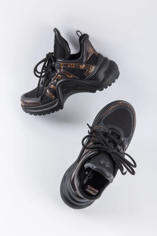 Louis Vuitton Archlight Triple Black Monogram Sneakers – Noir Eclipse Platform Shoes