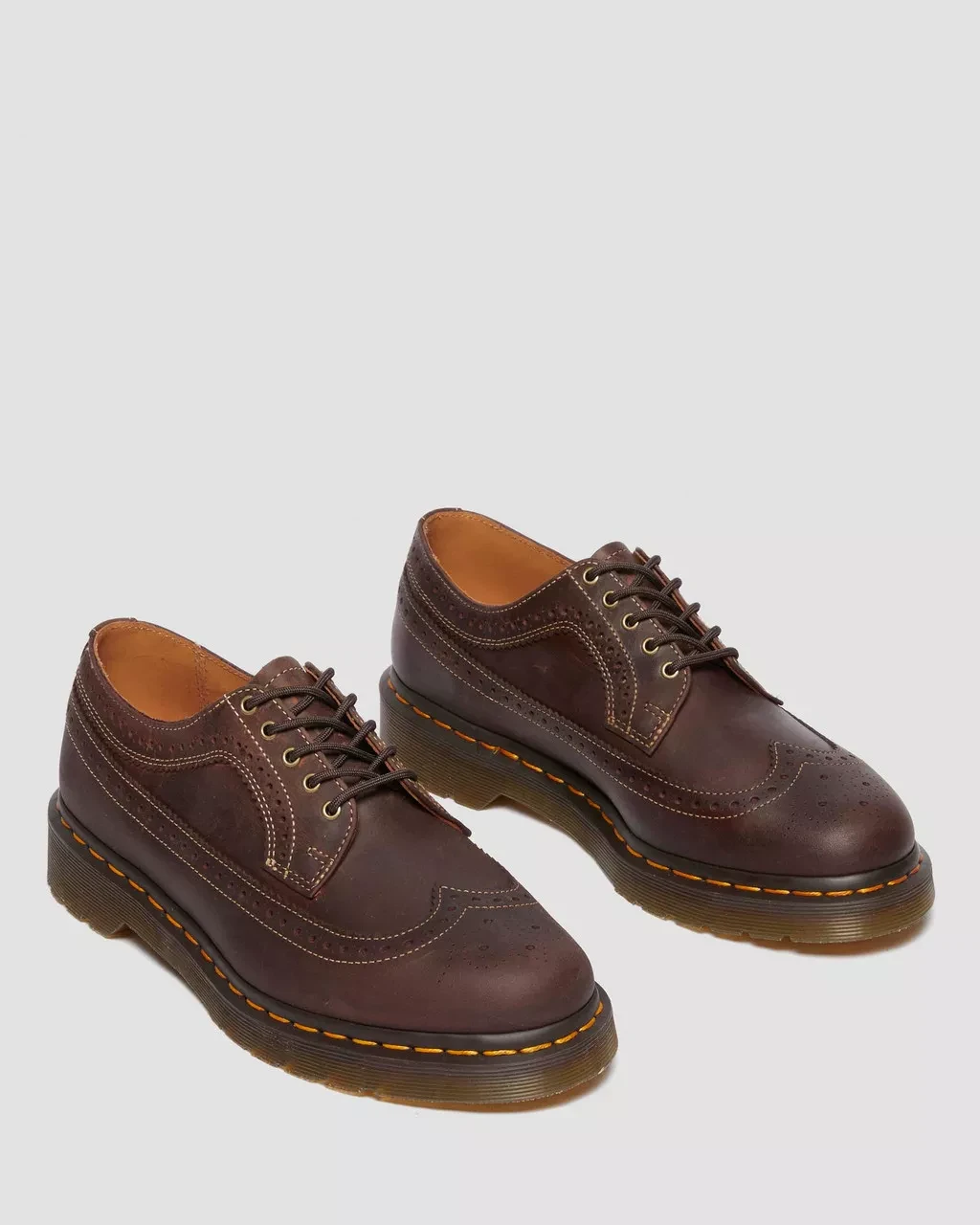 Dr. Martens Men’s Brown Leather Lace-Up Shoes
