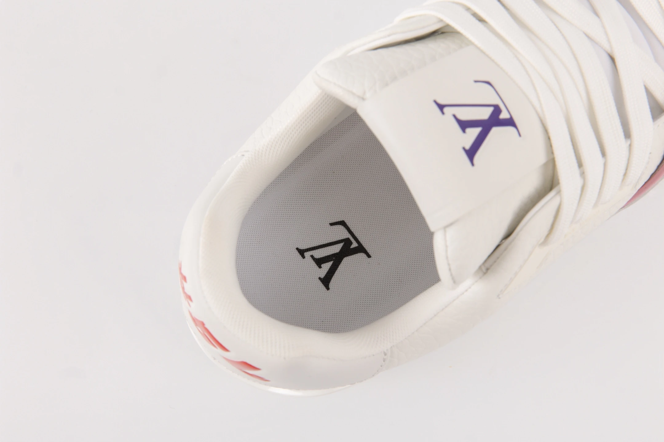Louis Vuitton White, Pink & Purple Low-Top Luxury Fashion Sneakers for Men & Women