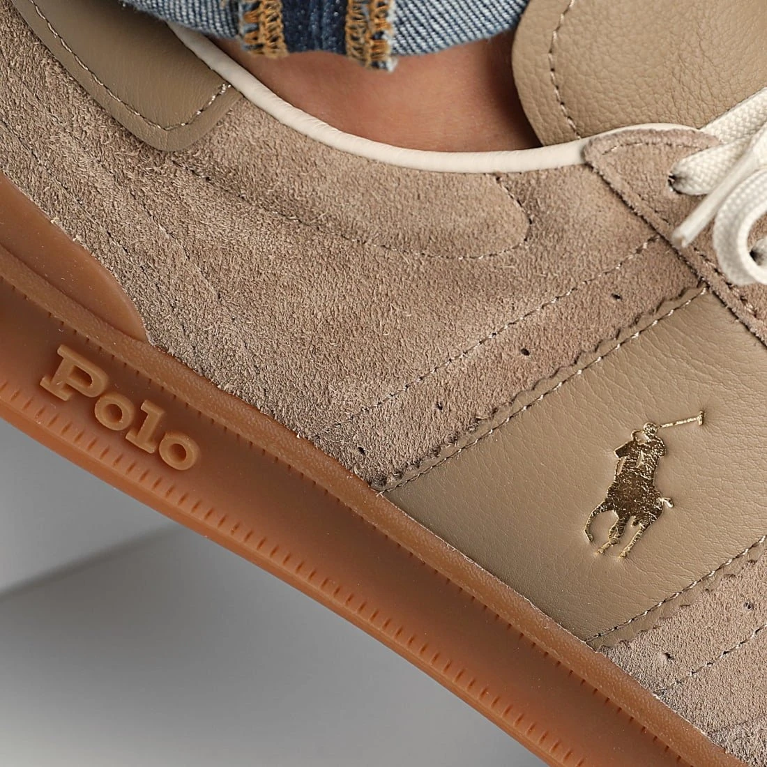 Ralph Lauren Men’s Beige Suede Sneakers
