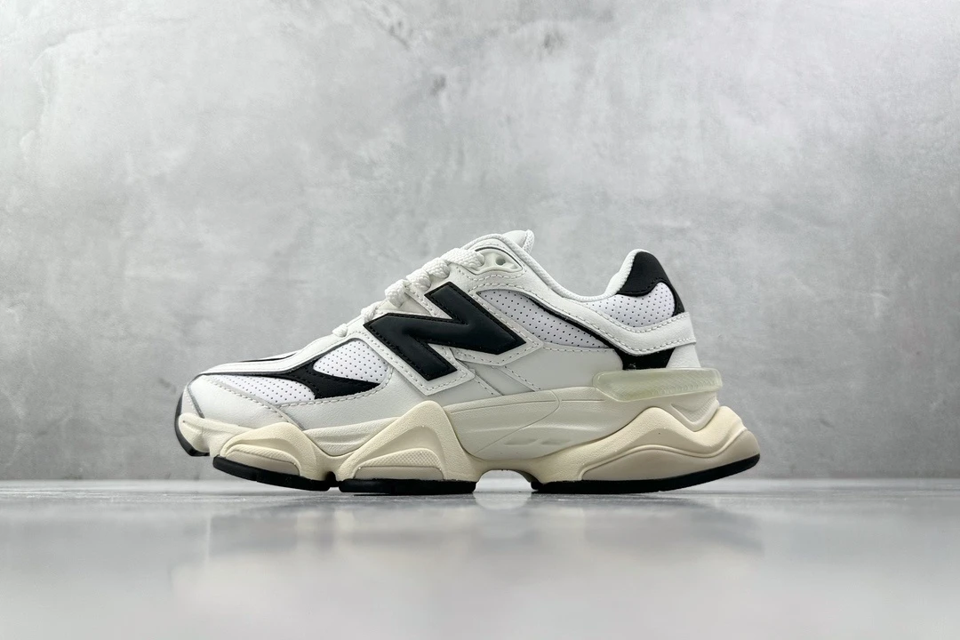New Balance 9060 White Black Chunky Sneakers – Premium Retro Futuristic Lifestyle Shoes With ABZORB Cushioning For Men & Women