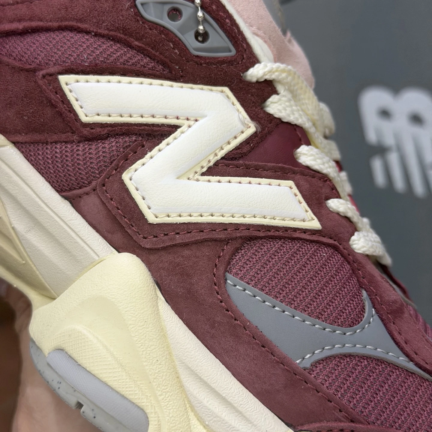 New Balance Chunky Runner Sneakers – Burgundy, Cream & Dusty Pink