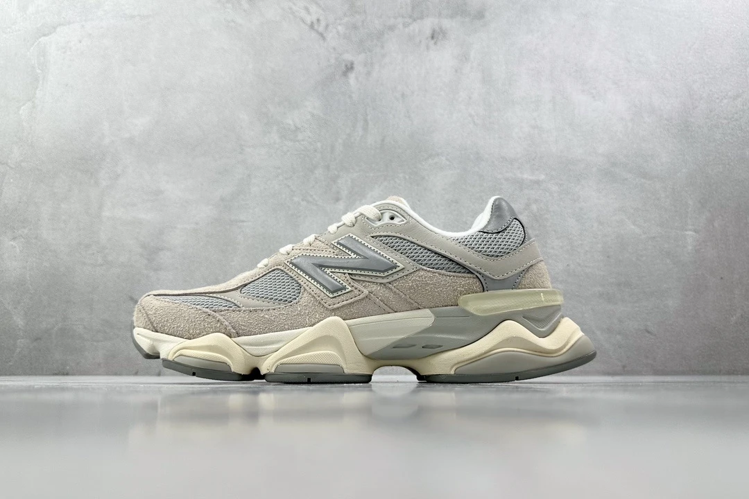 New Balance 9060 Cream Grey Chunky Sneakers – Premium ABZORB Lifestyle Running Shoes With Futuristic Neutral Streetwear Design For Men & Women