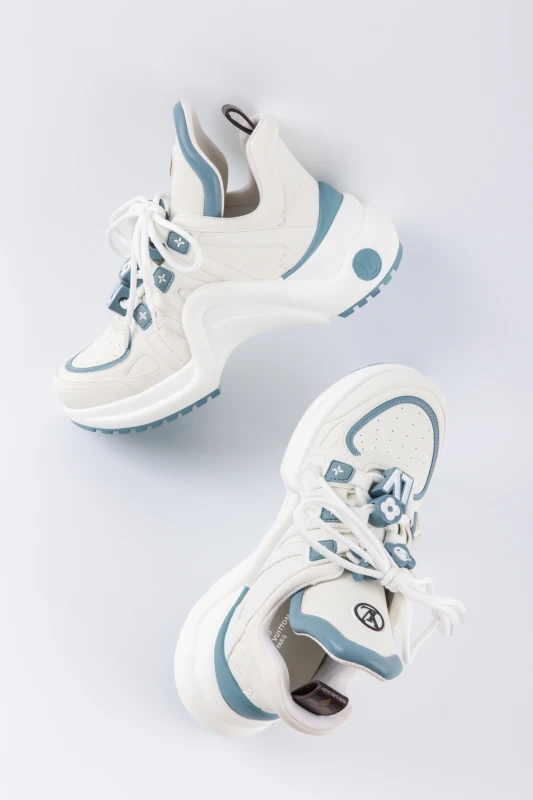 Louis Vuitton Ice Blue Charm Platform Sneakers – Sky Frost Luxury Trainers