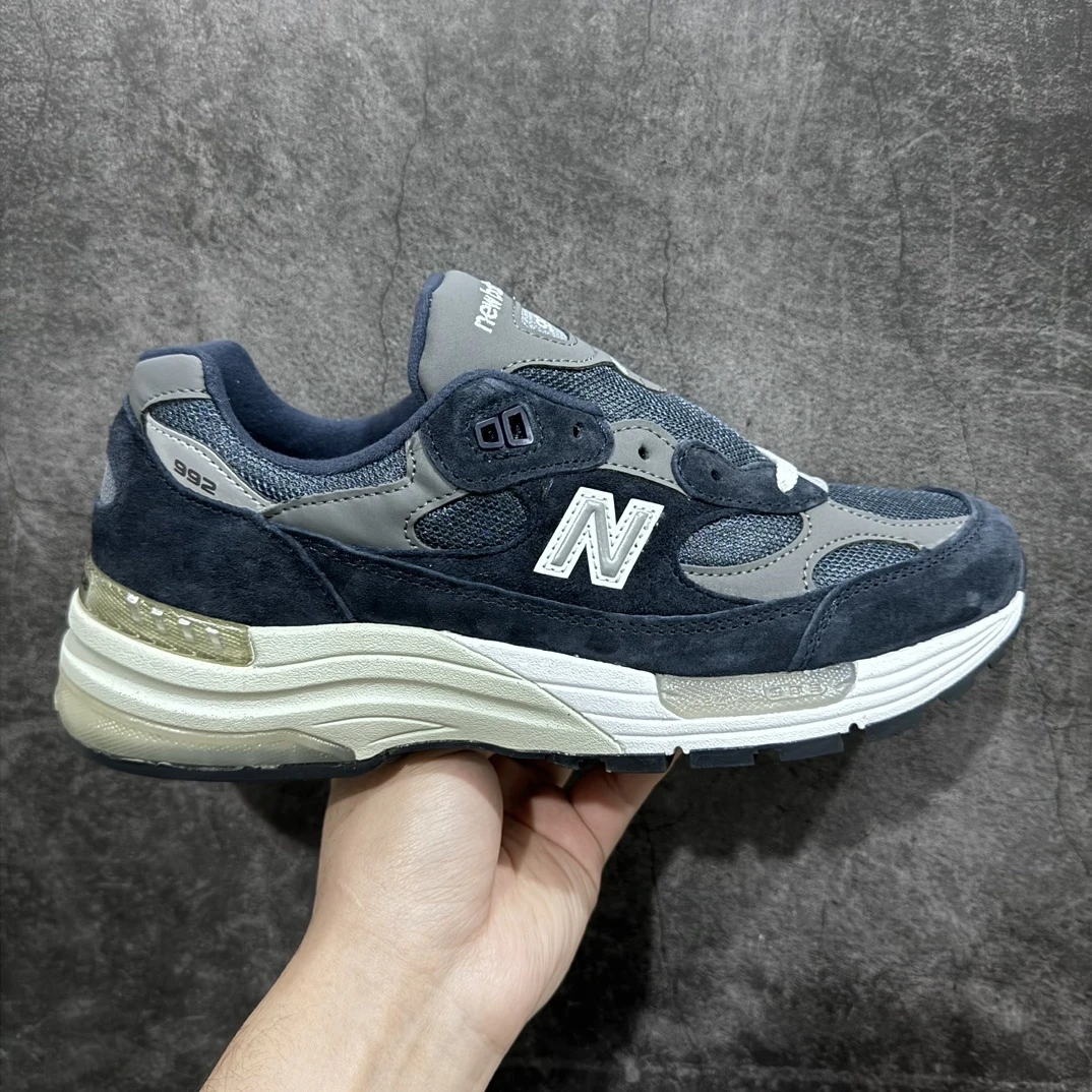 New Balance 992 Navy Grey Retro Sneakers