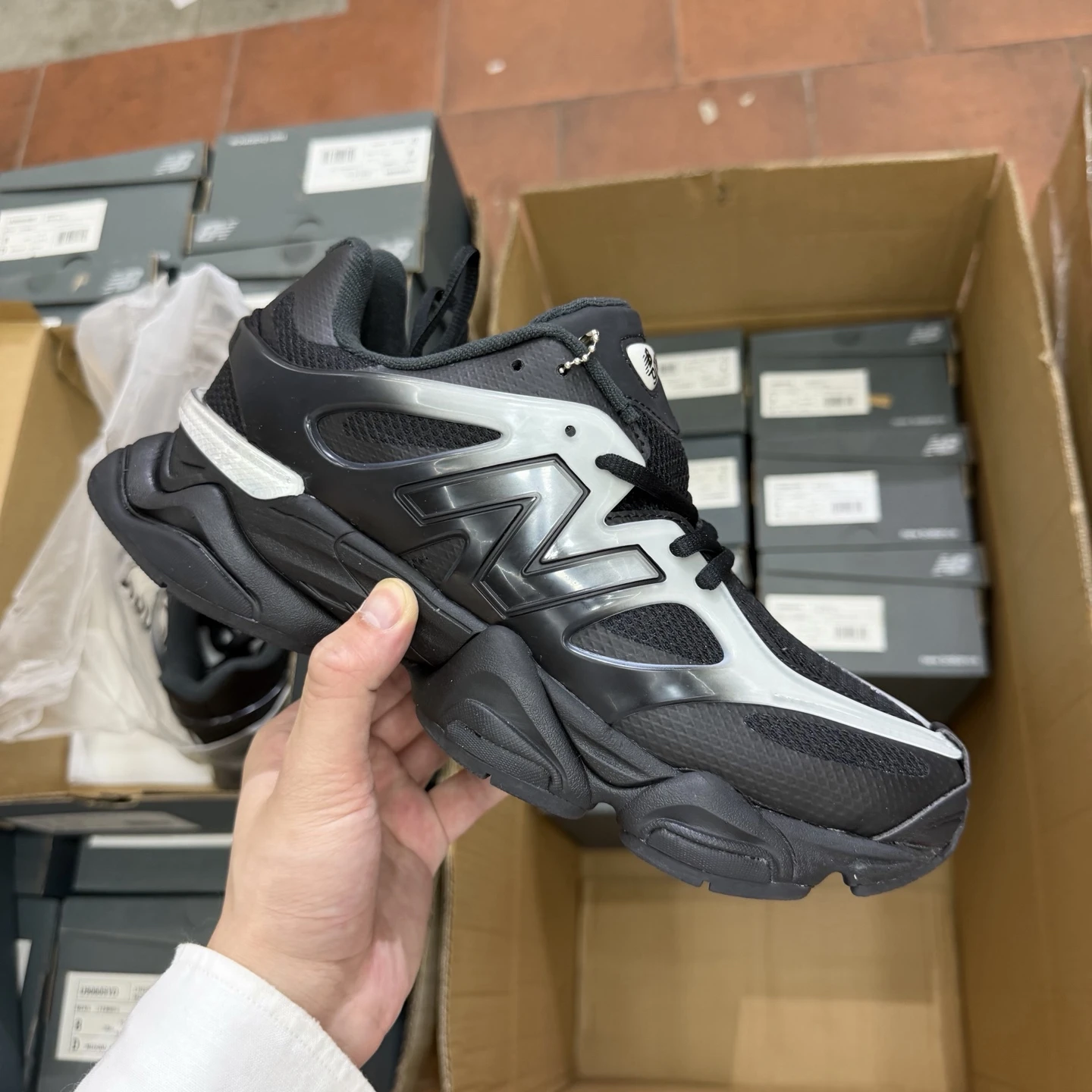New Balance 9060 “Phantom Smoke” Chunky Sneakers – Black Grey  Colors