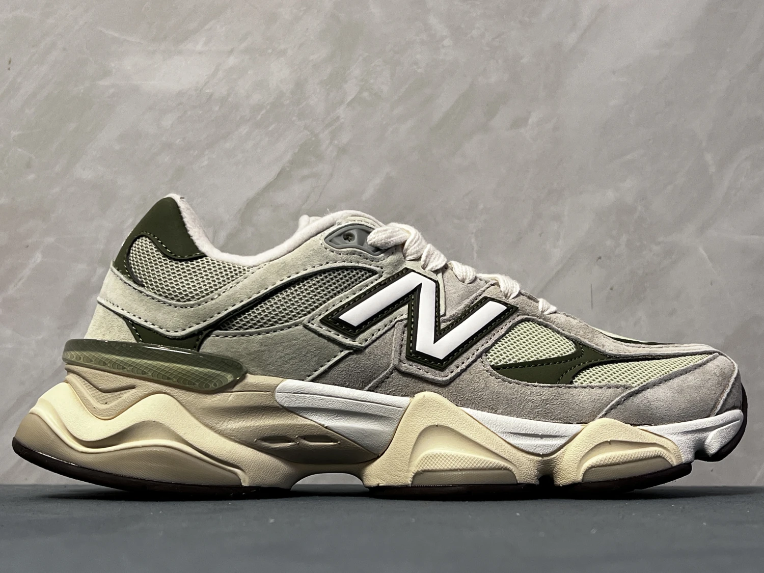 New Balance Sage Green ABZORB Chunky Sneakers – Retro Suede Lifestyle Running Shoes