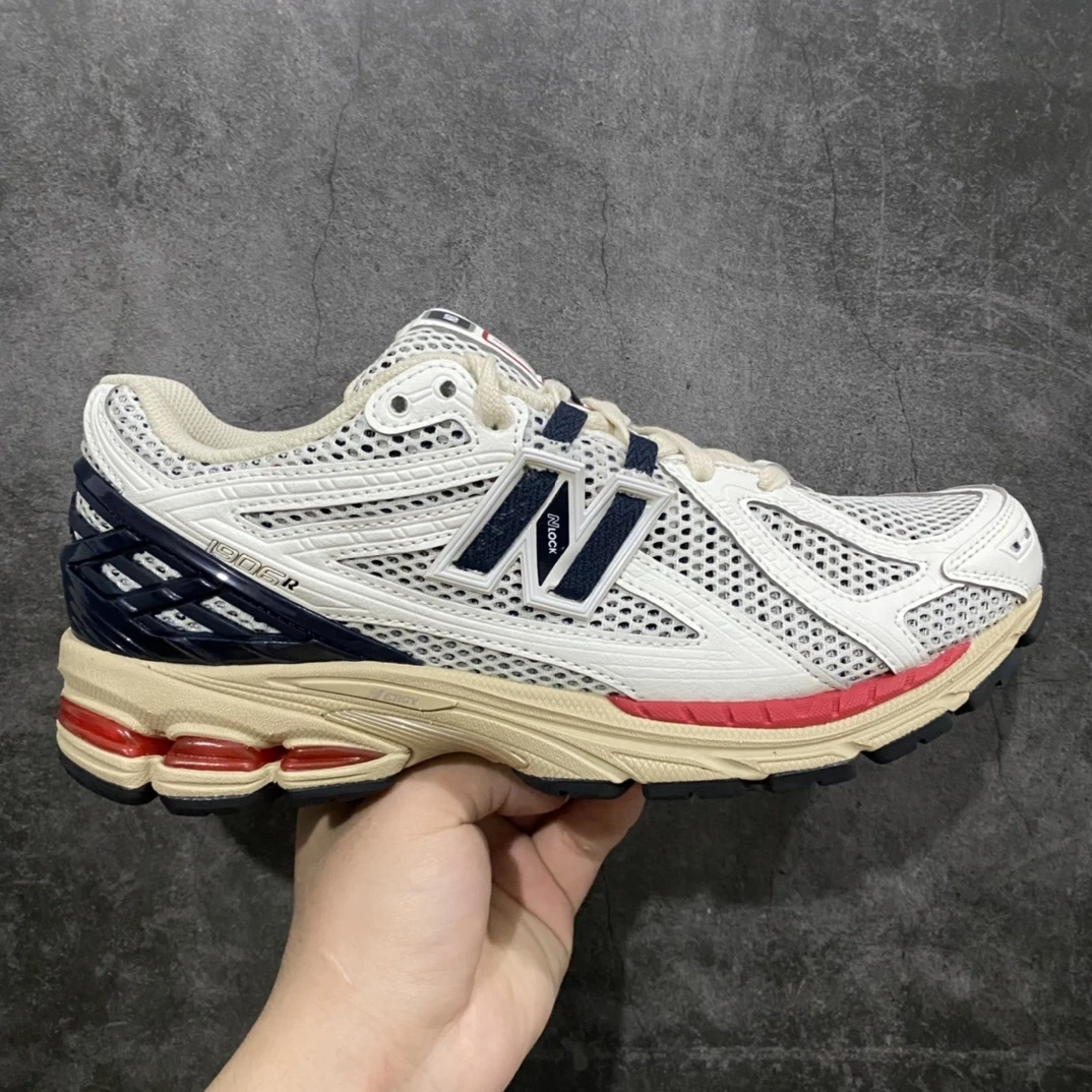 New Balance 1906R White Navy Red Retro Running Sneakers – Premium Y2K Tech Lifestyle Shoes With N-ergy Cushioning For Men & Women