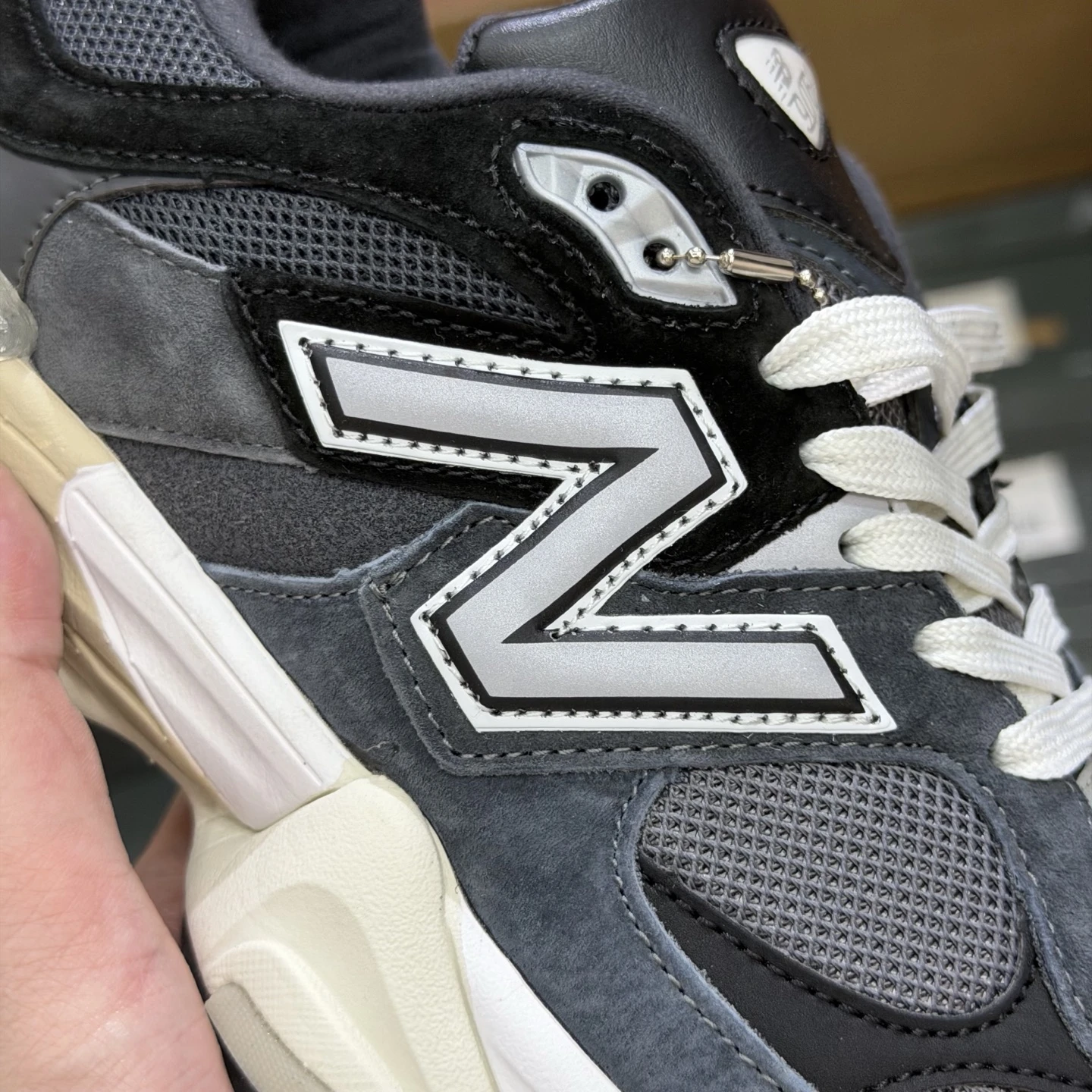 New Balance 9060 “Shadow Steel” Chunky Sneakers – Grey Black