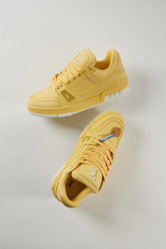 Louis Vuitton Pastel Yellow Luxury Low-Top Sneakers