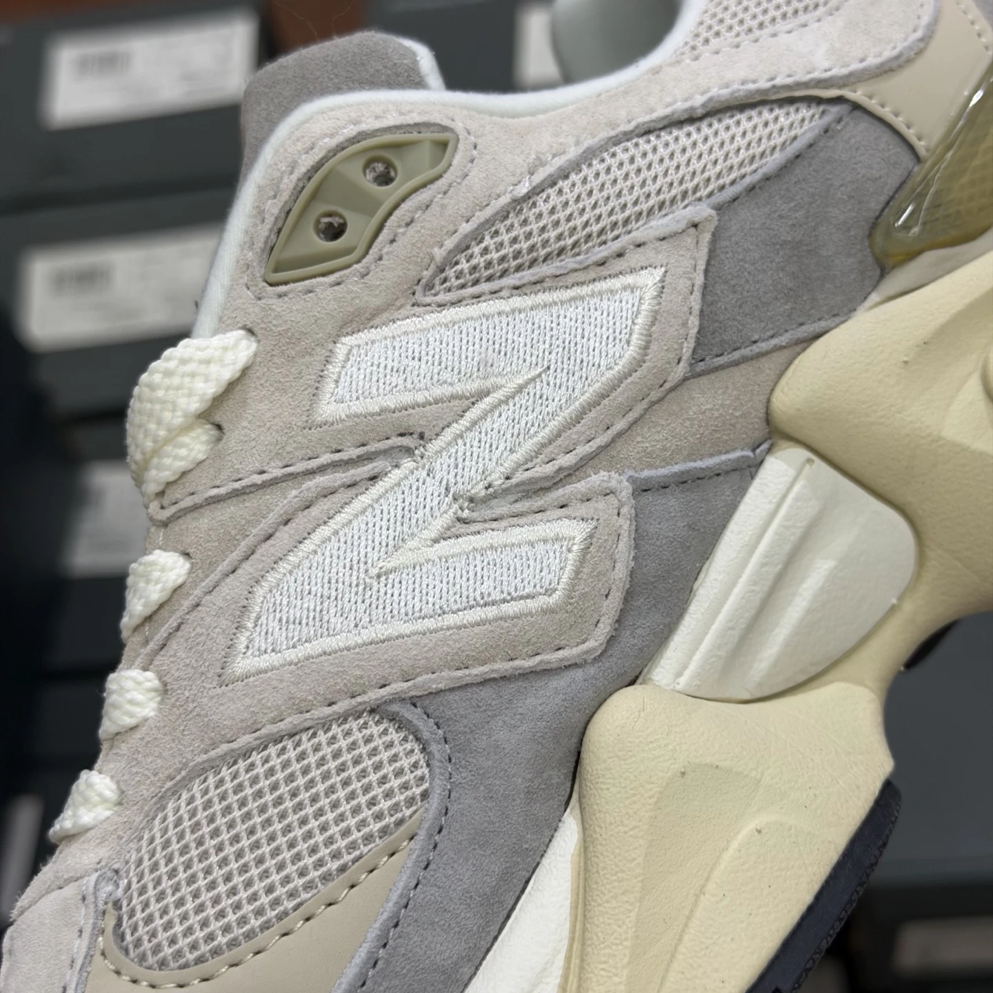 New Balance Cream Stone Chunky Sneakers