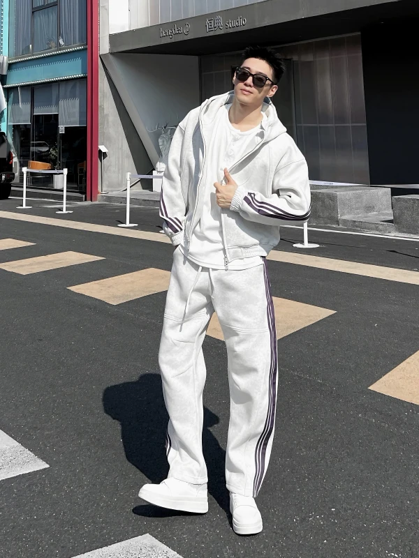 Men's Cozy Fleece Sweatsuit Set - Athletic Hoodie & Jogger Pants