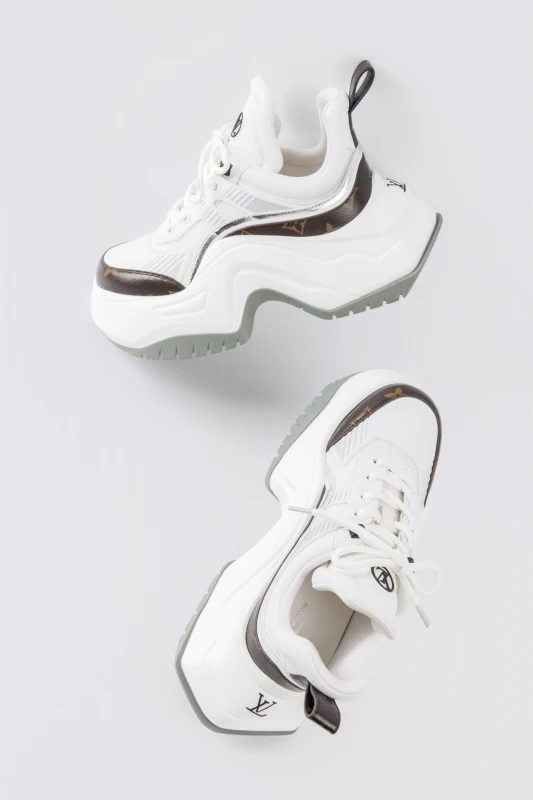 Louis Vuitton Mocha Wave Platform Sneakers – Luxury Chunky Designer Trainers