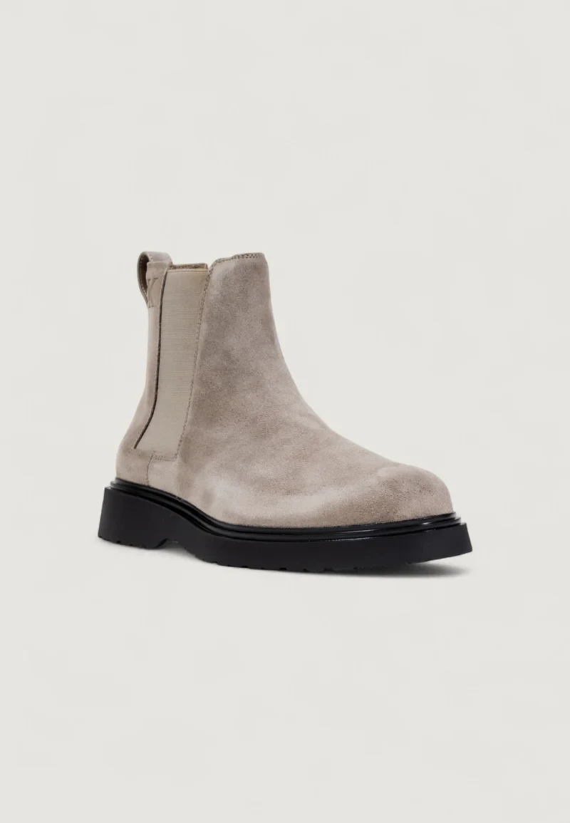 Calvin Klein Jeans Men's Grey Suede Ankle Boots for Winter