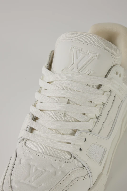 Louis Vuitton All-White Luxury Monogram Sneakers
