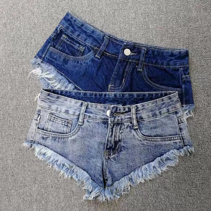 Womens High Waisted Denim Shorts - Distressed Jean Cutoffs for Summer