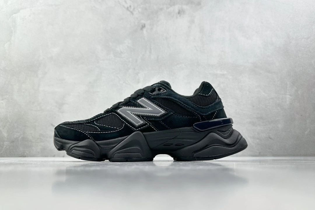 New Balance 9060 Triple Black Premium Chunky Lifestyle Sneakers For Men & Women – Luxury Streetwear Fashion Shoes With ABZORB Cushioning Technology