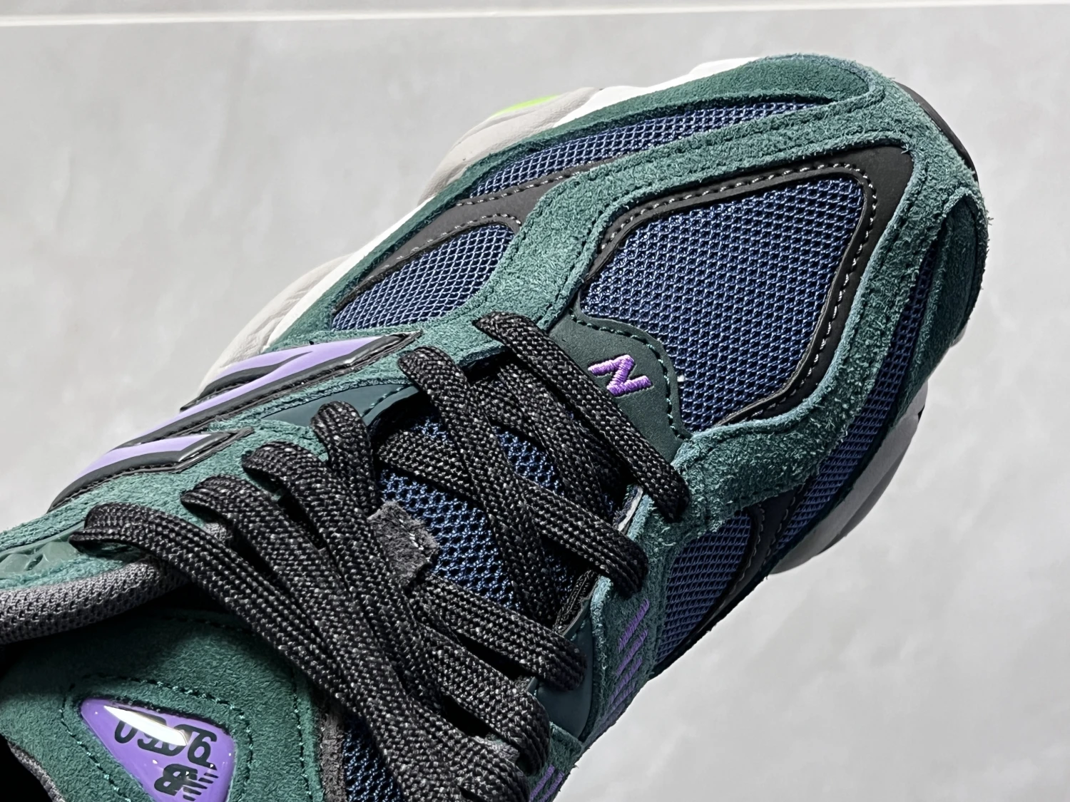 New Balance Forest Green Purple ABZORB Chunky Sneakers – Retro Suede Streetwear Running Shoes