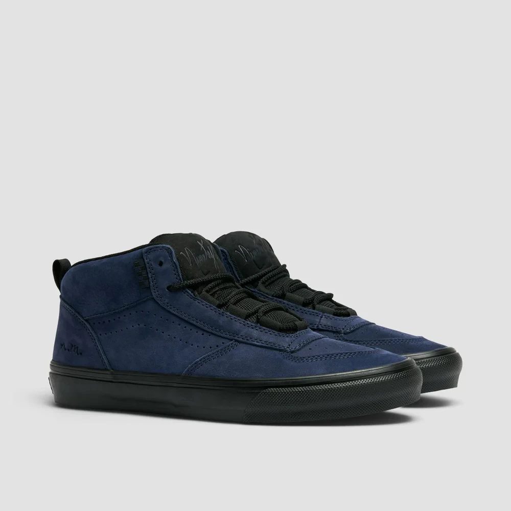 Vans Men’s Blue Leather Lace-Up Sneakers