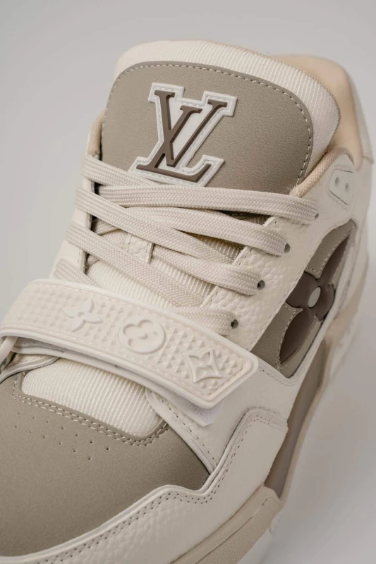 Louis Vuitton Ivory Mocha Strap Sneakers