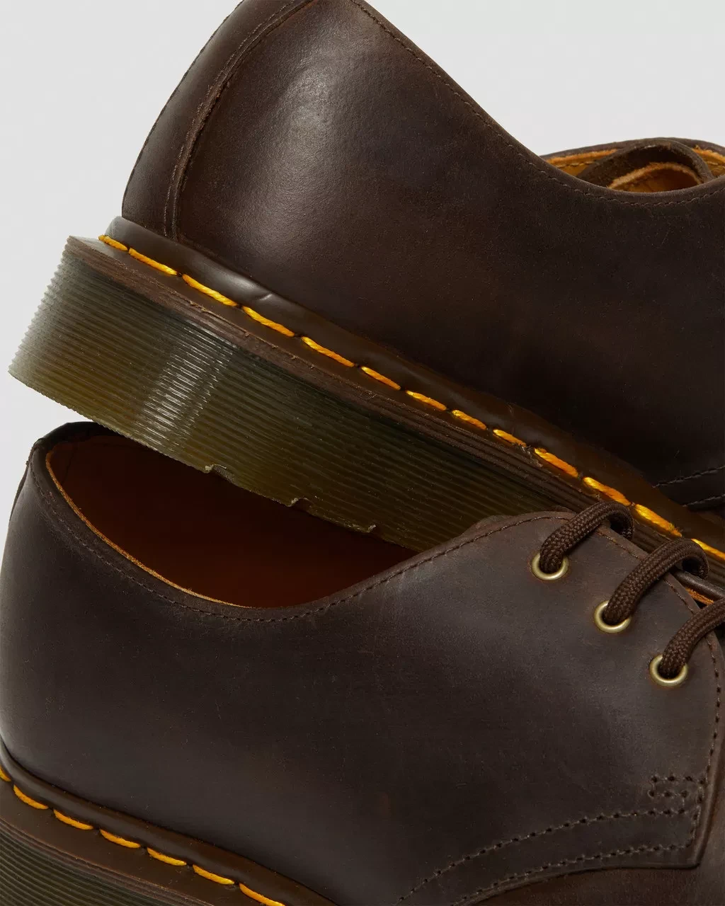 Dr. Martens Men's Brown Leather Lace-Up Shoes