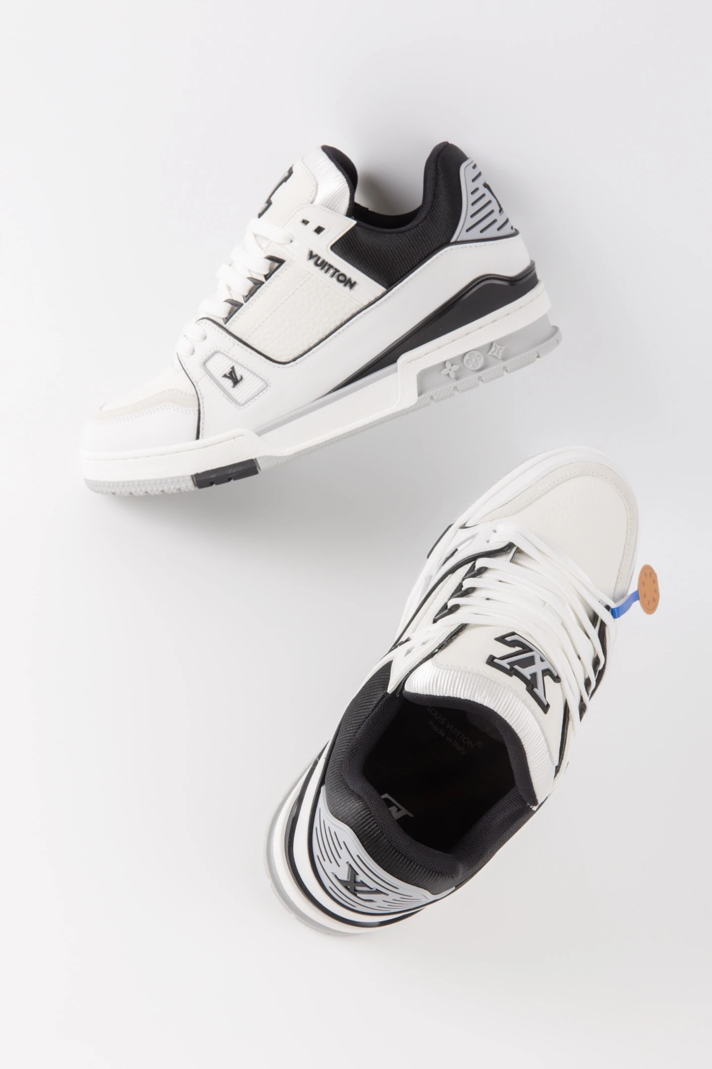 Louis Vuitton White & Black Low-Top Luxury Sneakers for Men & Women