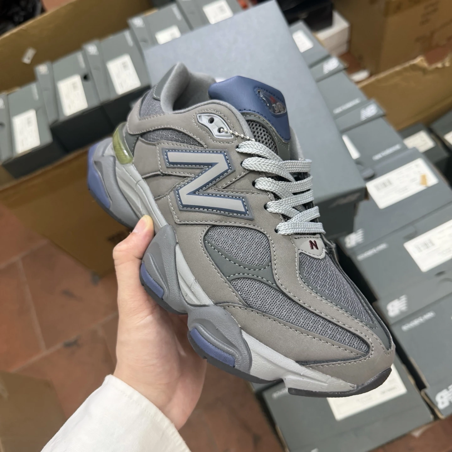 New Balance Chunky Runner Sneakers – Dark Grey, Navy Blue & Slate Purple