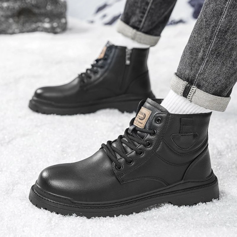 Men’s Casual Leather Motorcycle Ankle Boots