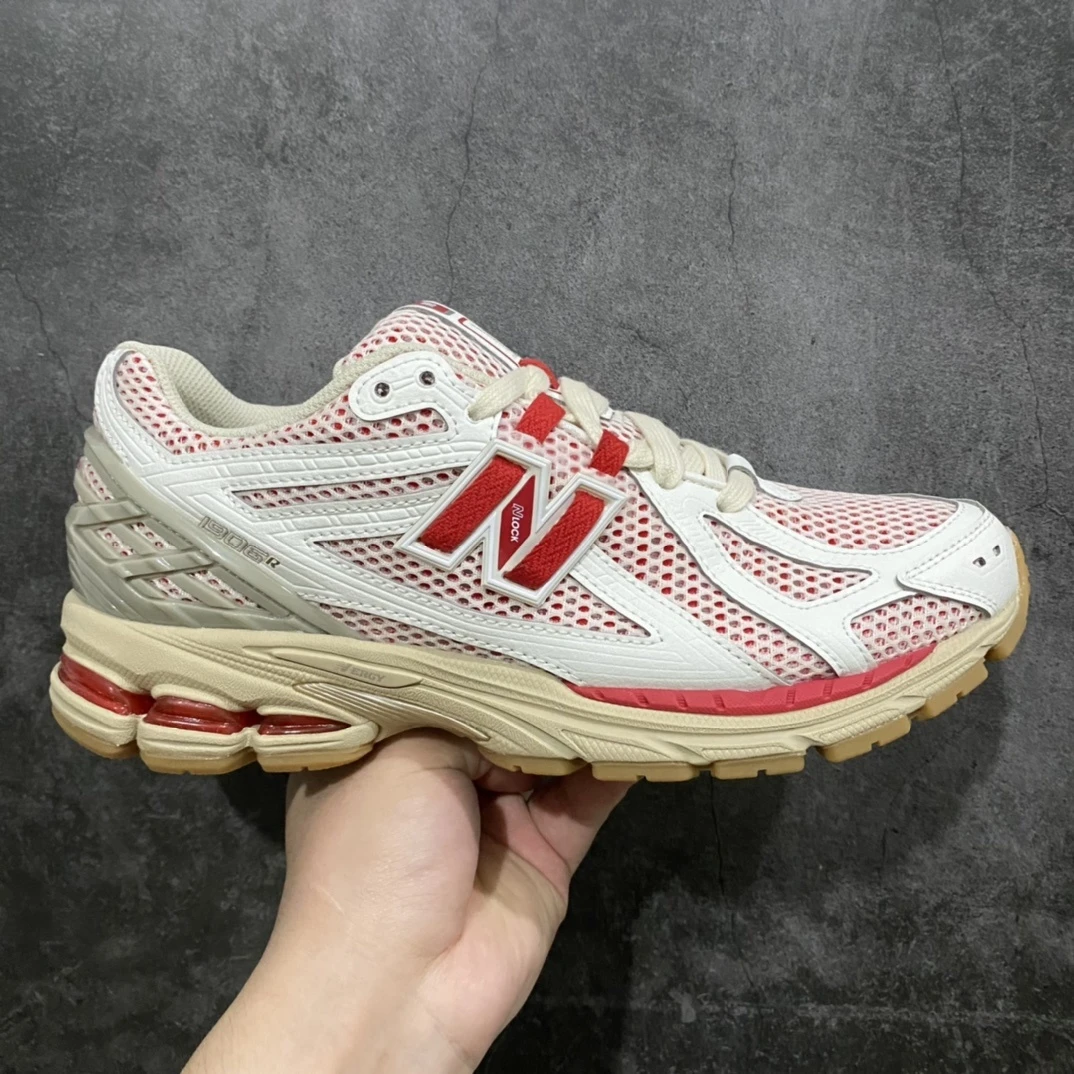 New Balance 1906R White Red Retro Running Sneakers – Premium Mesh Lifestyle Shoes With N-ergy Cushioning Technology