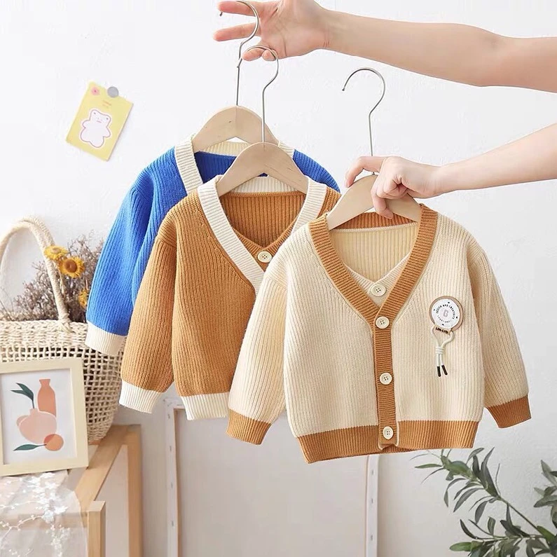 Kids Cozy Button-Up Knit Sweater - Soft & Warm Toddler Pullover