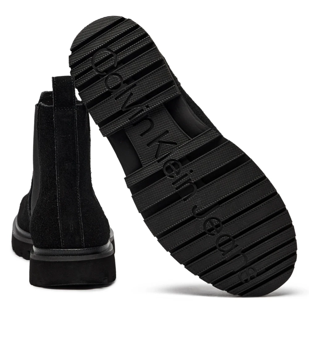Calvin Klein Jeans Men’s Black Leather Winter Boots