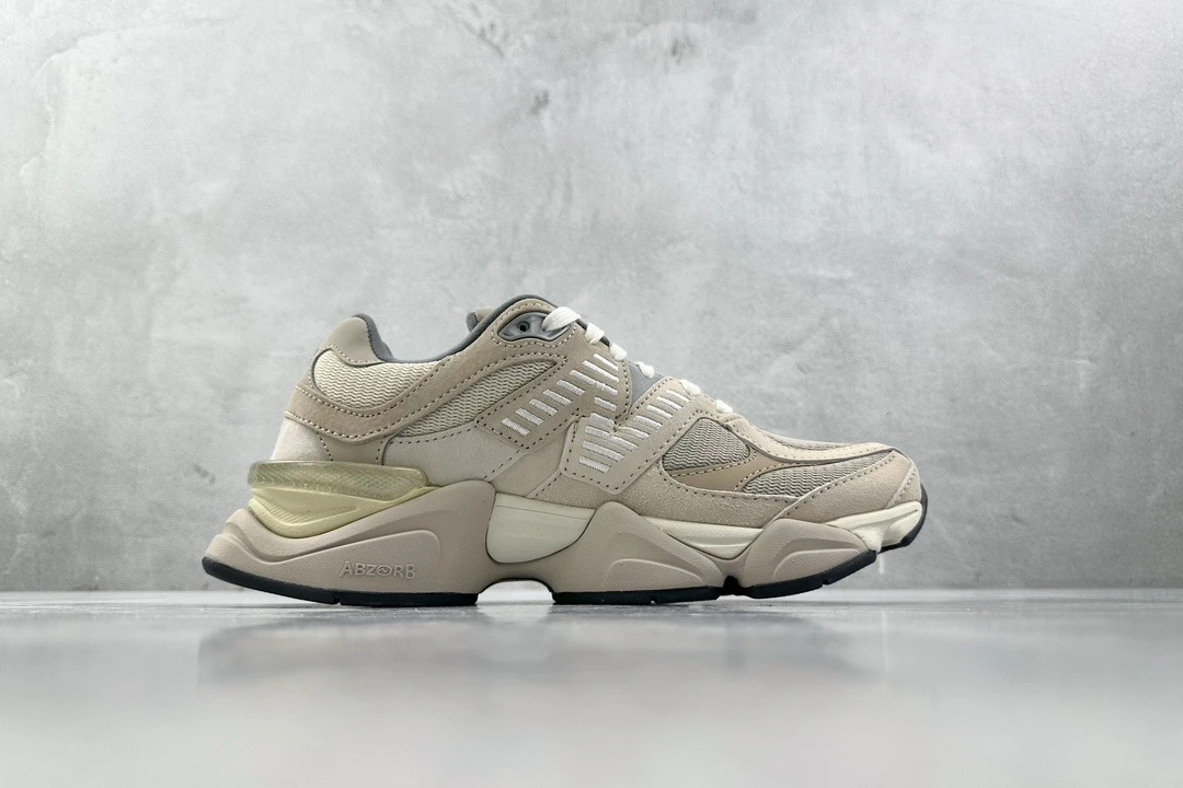 New Balance 9060 Sand Beige Chunky Sneakers – Premium Neutral ABZORB Lifestyle Shoes With Futuristic Retro Streetwear Design For Men & Women