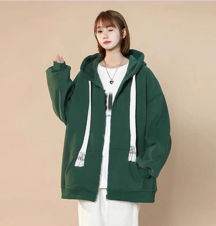 Womens Lightweight Zipper Coat - Casual Stand Collar Jacket