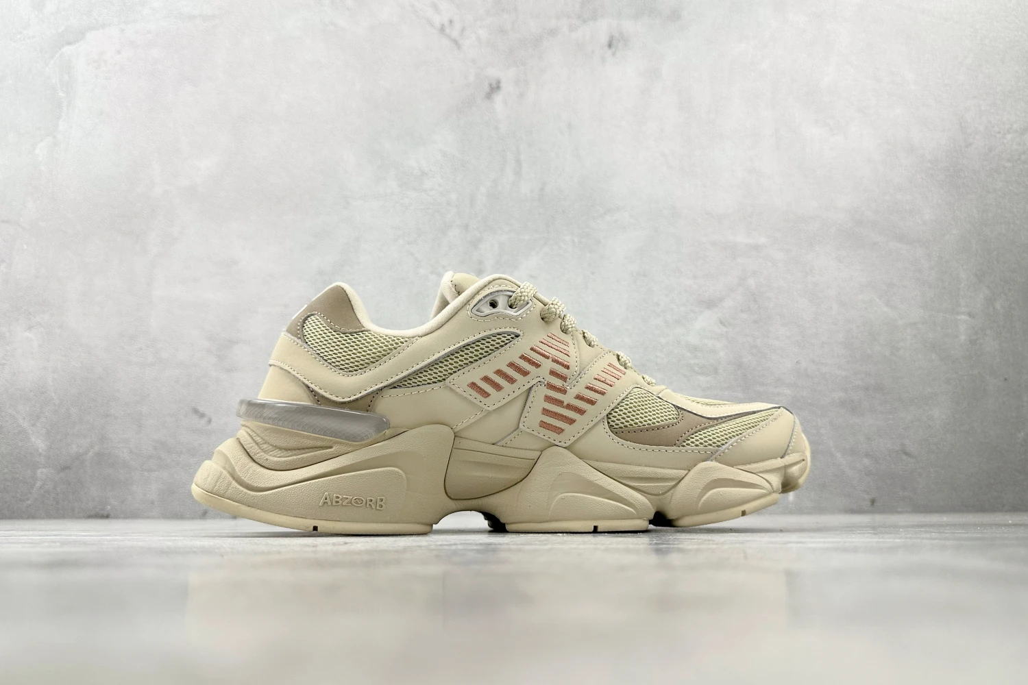 New Balance 9060 Beige Rose Gold Chunky Sneakers – Premium Neutral Lifestyle Running Shoes With Futuristic ABZORB Comfort For Men & Women